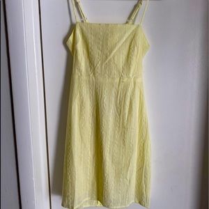 Tie back yellow summer dress
